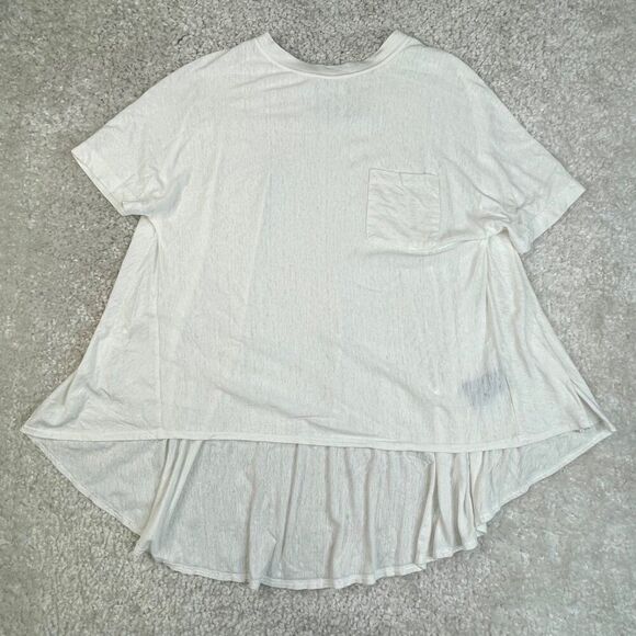 Cog The Big Smoke Delta T-Shirt Linen Blend White Womens OS - Picture 2 of 9